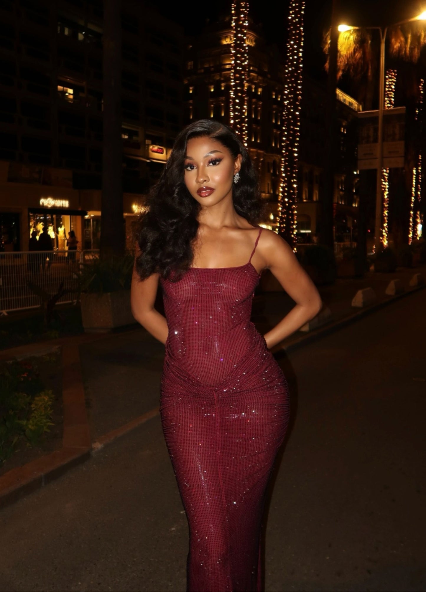 Calista Maxi Dress - Wine