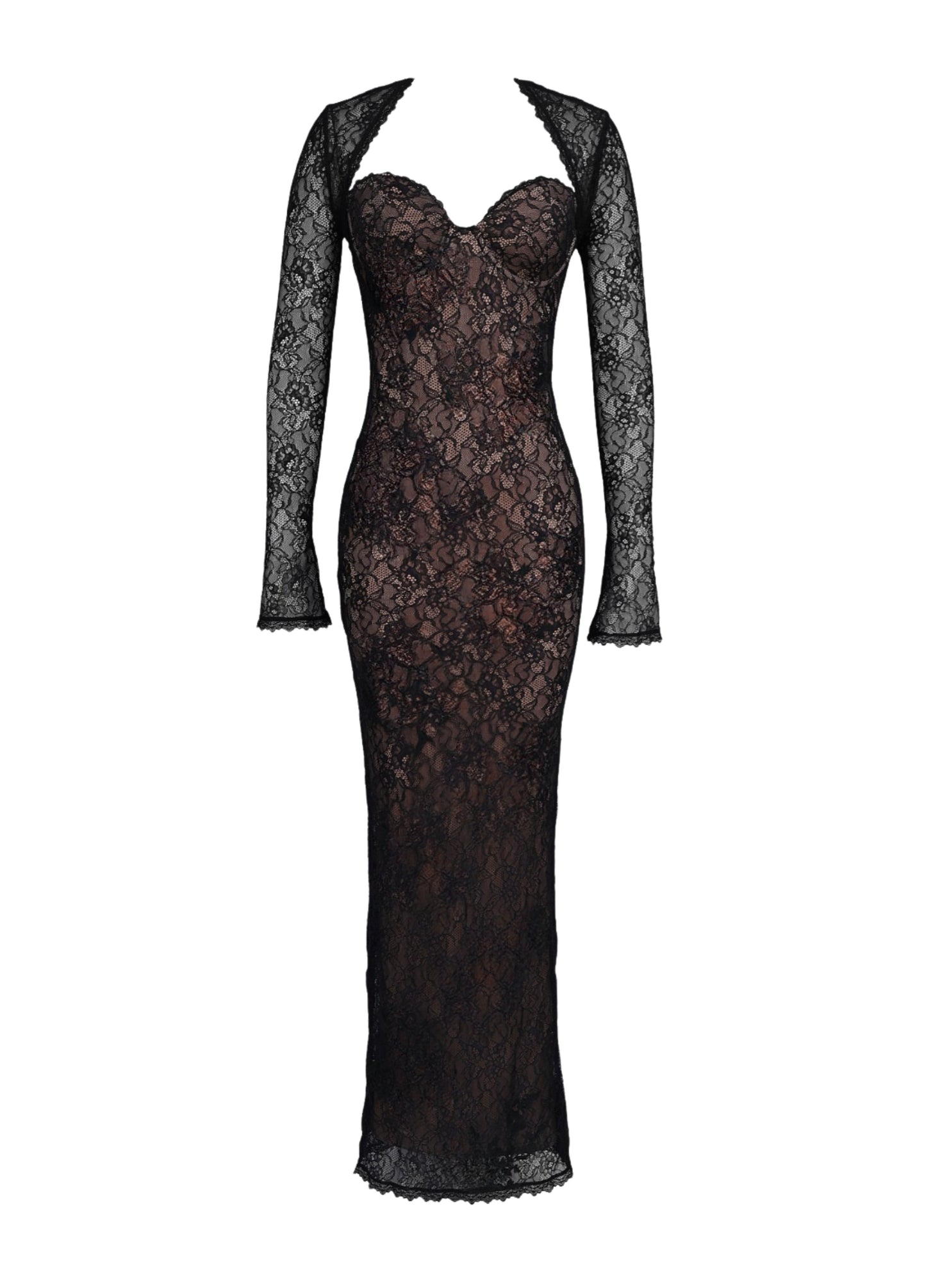 Vesper Lace Maxi Dress - Black